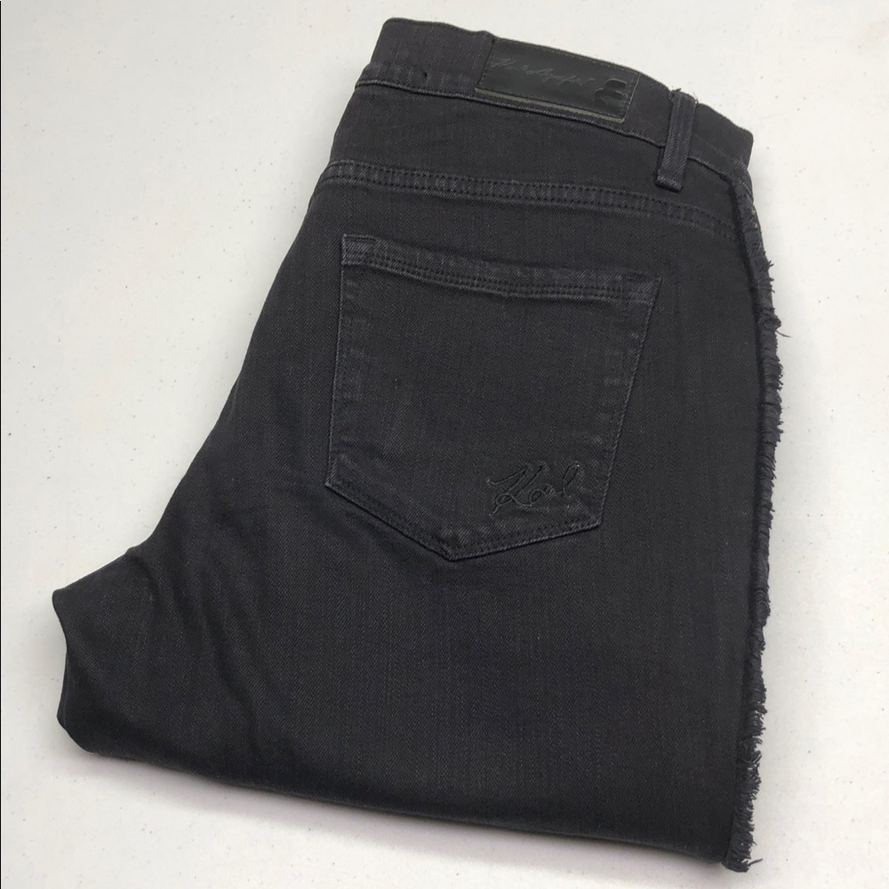 LIKE NEW KARL LAGERFELD BLACK STRAIGHT JEANS 6/28x28 ⭐️